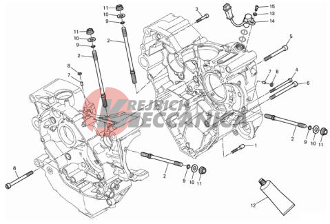 HALF-CRANKCASES PAIR