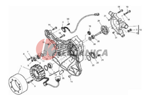 WATER PUMP-ALTR-SIDE CRNKCSE COVER