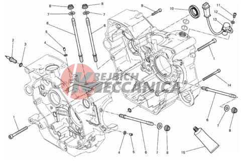 HALF-CRANKCASES PAIR