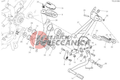 FOOTRESTS, LEFT