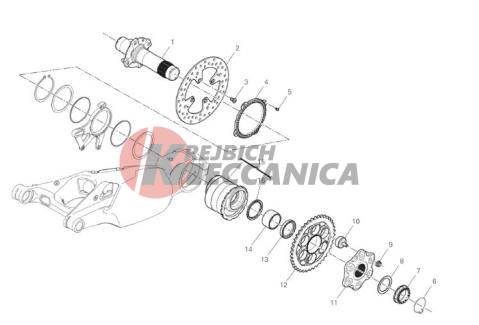 REAR WHEEL SPINDLE