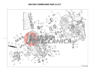 HALF-CRANKCASES PAIR