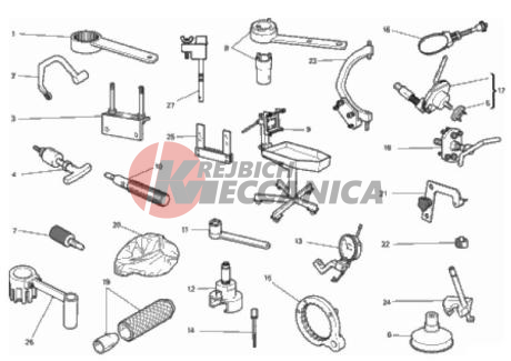 WORKSHOP SERVICE TOOLS, ENGINE