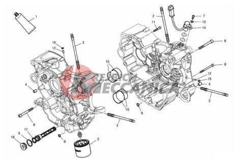 HALF-CRANKCASES PAIR