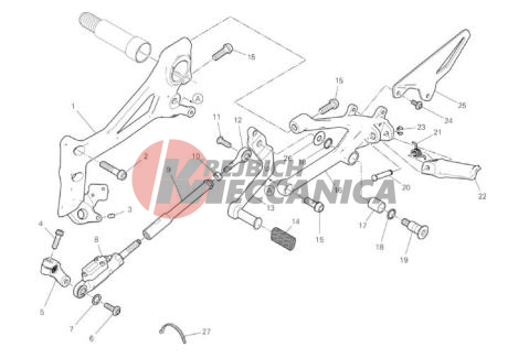 FOOTRESTS, LEFT