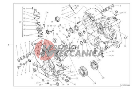 HALF-CRANKCASES PAIR