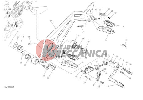 FOOTRESTS, LEFT