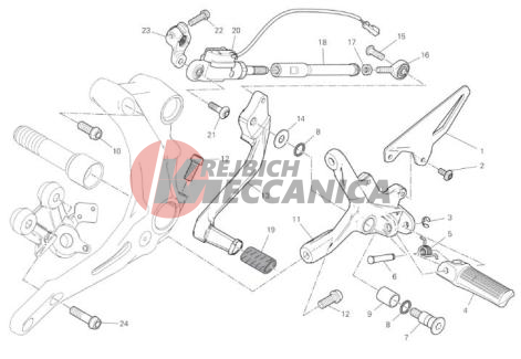 FOOTRESTS, LEFT