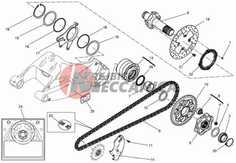 REAR WHEEL SPINDLE