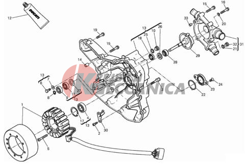 WATER PUMP-ALTR-SIDE C
