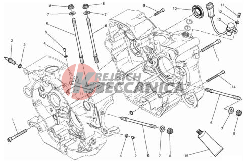HALF-CRANKCASES PAIR