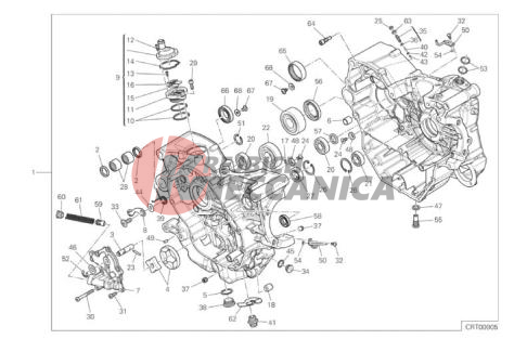 HALF-CRANKCASES PAIR