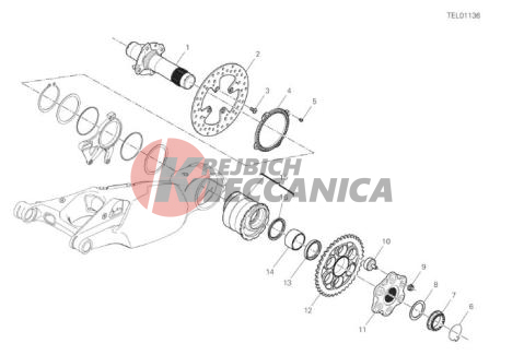 29B REAR WHEEL SPINDLE