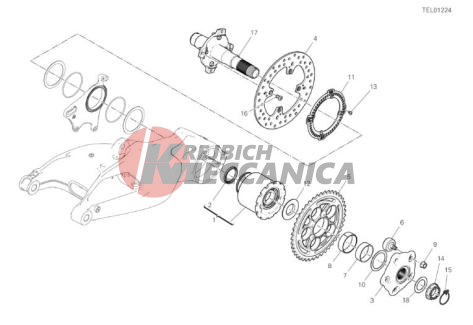 REAR WHEEL SPINDLE