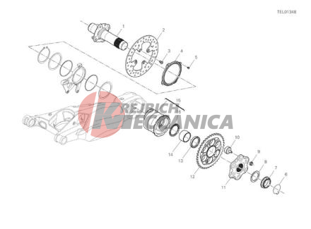 REAR WHEEL SPINDLE