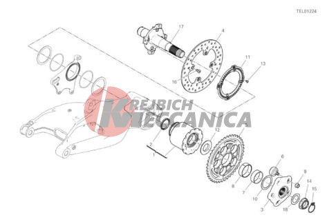 REAR WHEEL SPINDLE