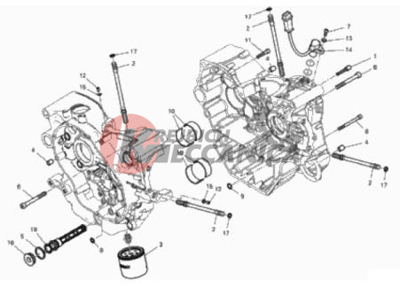 HALF-CRANKCASES PAIR