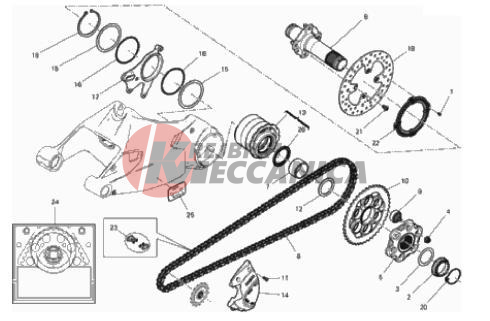 REAR WHEEL SPINDLE