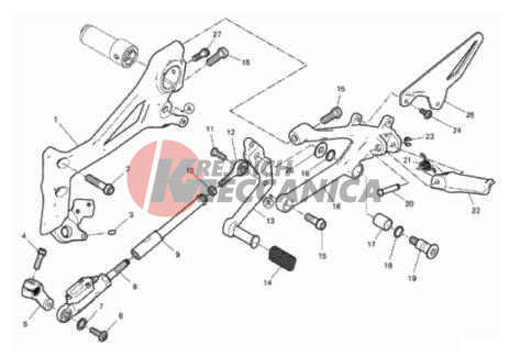 FOOTRESTS, LEFT