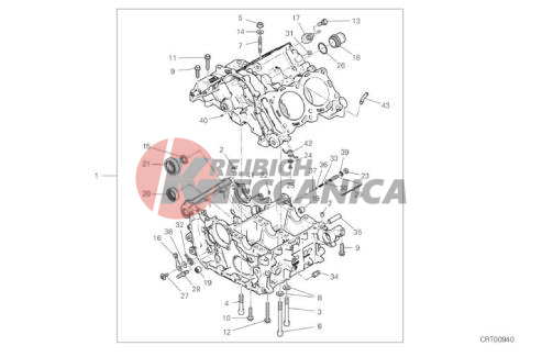 HALF-CRANKCASES PAIR