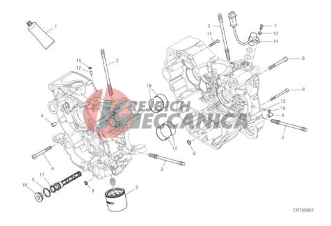 HALF-CRANKCASES PAIR