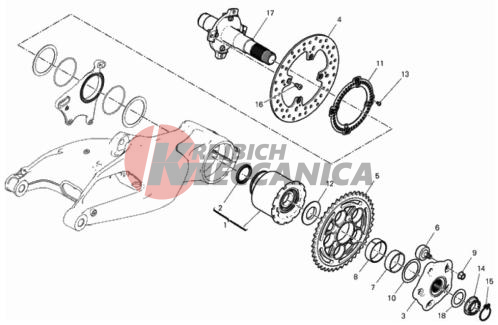 REAR WHEEL SPINDLE