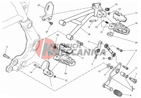 FOOTRESTS, LEFT