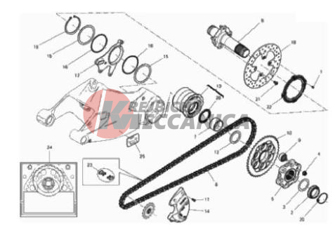 REAR WHEEL SPINDLE
