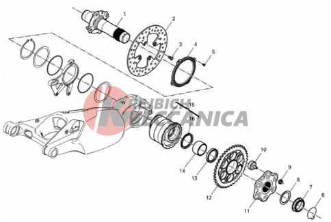 REAR WHEEL SPINDLE