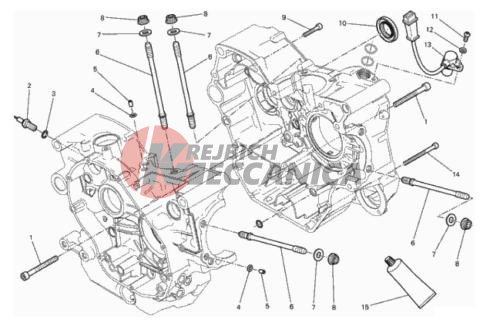 HALF-CRANKCASES PAIR