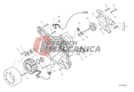 WATER PUMP-ALTR-SIDE CRNKCSE COVER