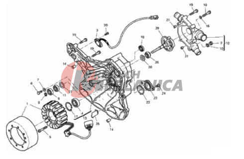 WATER PUMP-ALTR-SIDE CRNKCSE COVER