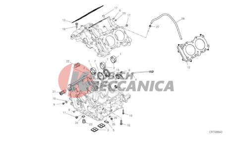 09B HALF-CRANKCASES PAIR