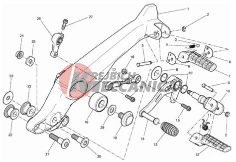 FOOTRESTS, LEFT