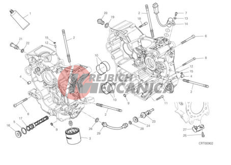 HALF-CRANKCASES PAIR