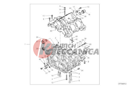 HALF-CRANKCASES PAIR