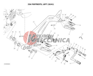 FOOTRESTS, LEFT