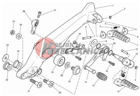 FOOTRESTS, LEFT