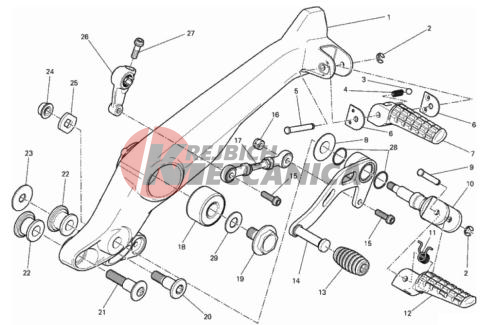 FOOTRESTS, LEFT