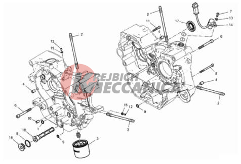 HALF-CRANKCASES PAIR