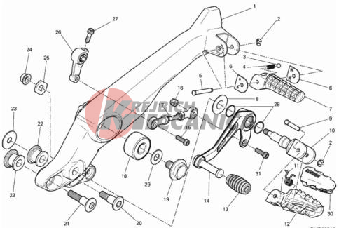 FOOTRESTS, LEFT