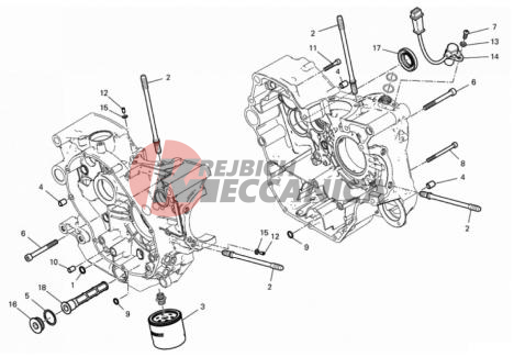 HALF-CRANKCASES PAIR