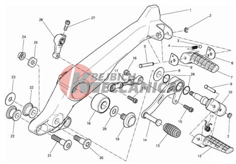 FOOTRESTS, LEFT