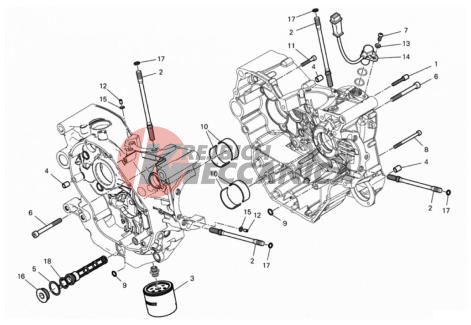 HALF-CRANKCASES PAIR