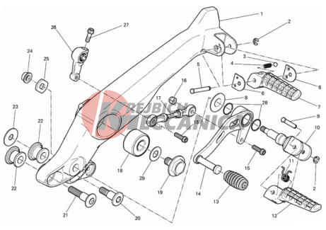 FOOTRESTS, LEFT