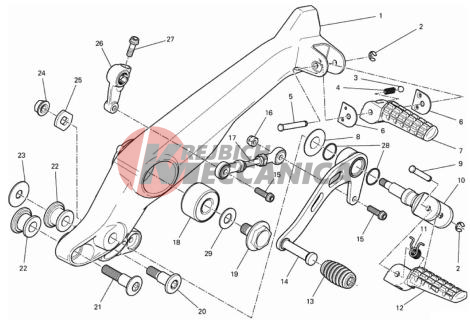 FOOTRESTS, LEFT
