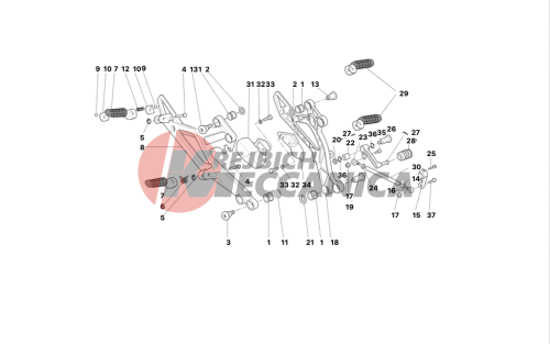 GEARCHANGE LEVER - FOOTREST