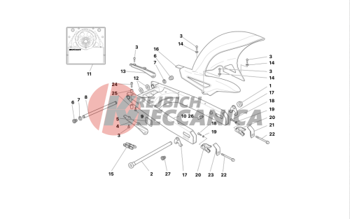 SWINGARM AND CHAIN