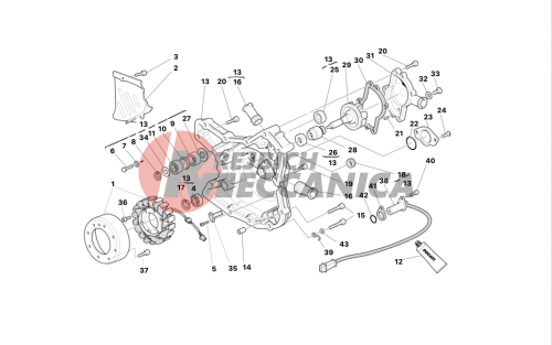 WATER PUMP - ALTERNATOR COVER