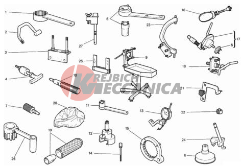 WORKSHOP SERVICE TOOLS, ENGINE